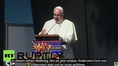 Papst Franziskus: Wir erleben den dritten Weltkrieg und einen Genozid an Christen im Mittleren Osten