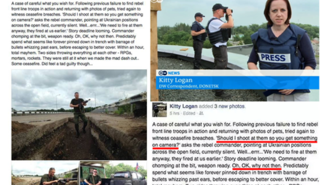 Einmal schießen für die Kamera? Deutsche Welle-Reporterin greift in Ostukraine aktiv ins Kampfgeschehen ein