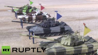 Live internationale Armeespiele in Russland – Halbfinale im Panzer-Biathlon