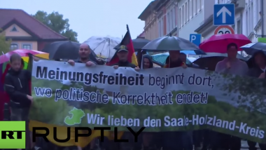 Eisenberg: Pegida-Ableger „Thügida“ verblasst angesichts der vielen Gegendemonstranten