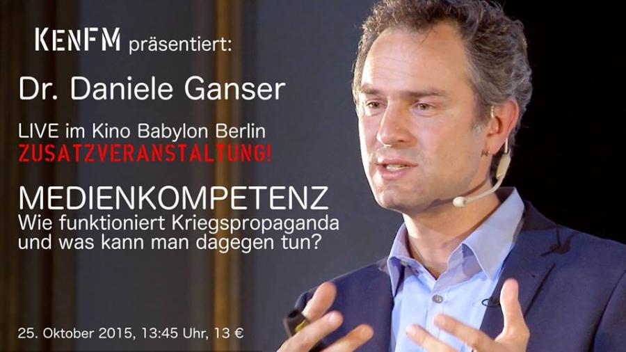 Dr. Daniele Ganser in Berlin: RT Deutsch verlost die letzten verfügbaren Eintrittskarten