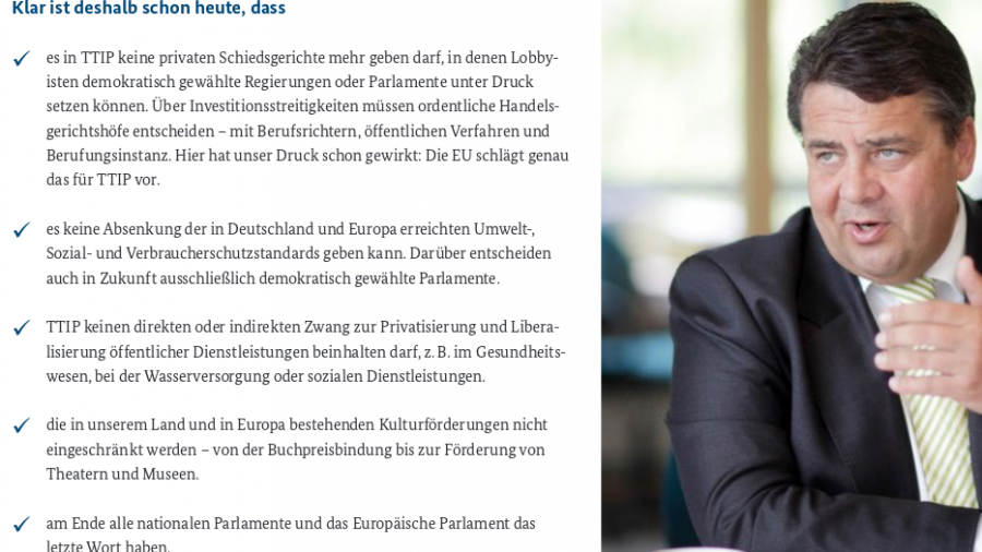 Mit 235.794 Euro gegen 250.000 Demonstranten: Gabriel schaltet TTIP-Werbeanzeigen mit Steuergeldern