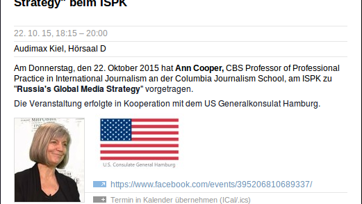 Maulwurf in der Botschaft? US-Vertretung schickt Ann Cooper auf Deutschlandtour, um für RT zu werben