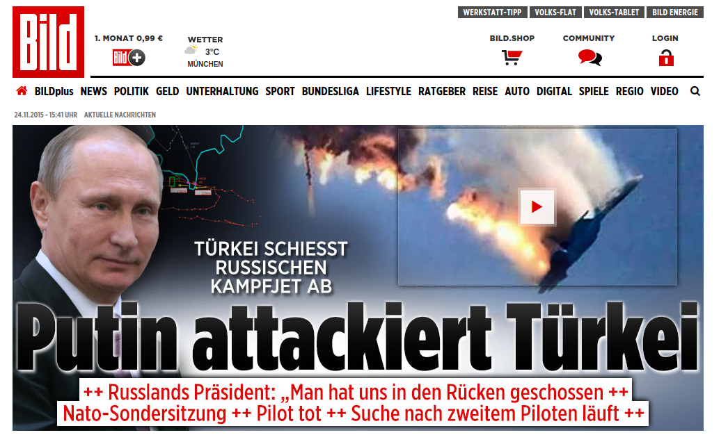Nach Abschuss von russischem Kampfjet: ARD und BILD verdrehen bewusst die Fakten