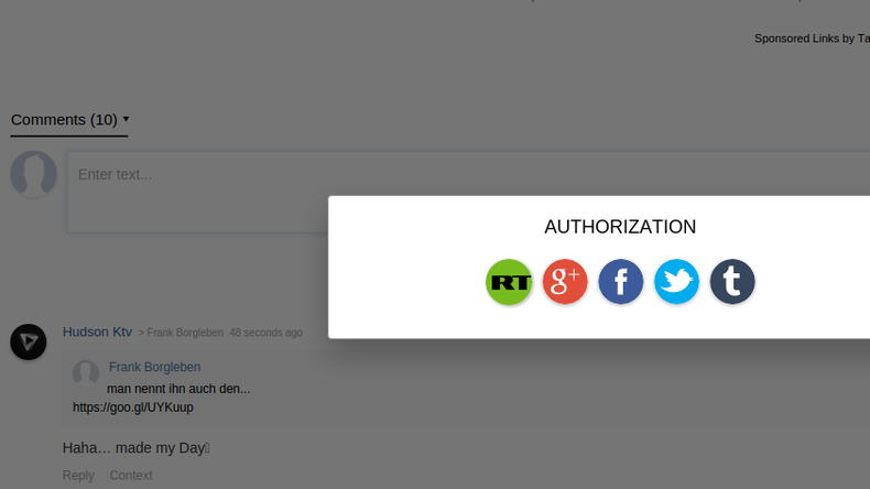 In eigener Sache: Kommentieren auf RT Deutsch nun mit E-Mail-Login möglich