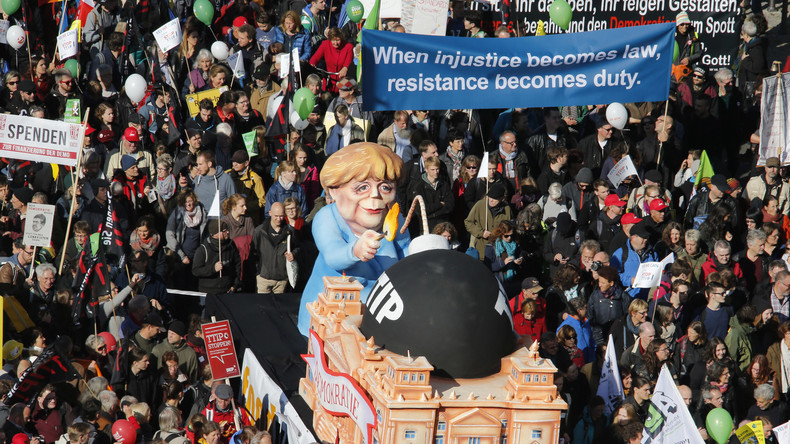 Kanzlerin Merkel möchte Unterschriften von 1,6 Millionen Bürgern gegen TTIP nicht entgegennehmen