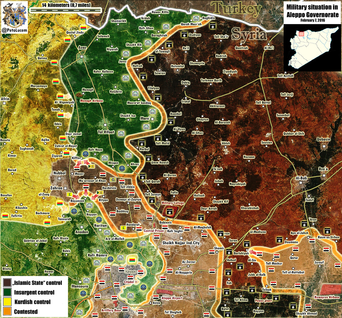 RT Deutsch Analyse und Grafik des Tages: Entscheidungsschlacht um Aleppo