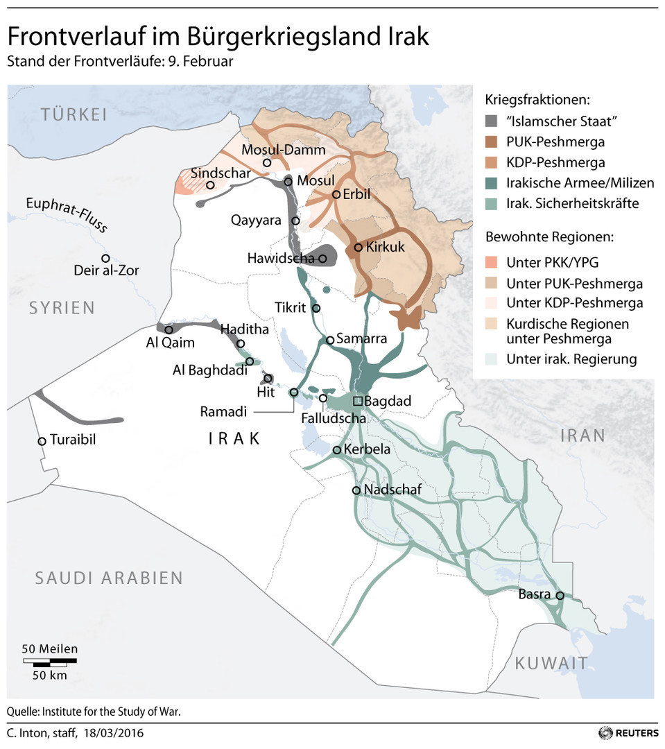 Irak: Beginn von Großoffensive auf IS-Hochburg Mosul - Drohende Straßenschlachten