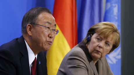 Live: Merkel und Ban ki-moon geben gemeinsame Pressekonferenz in Berlin