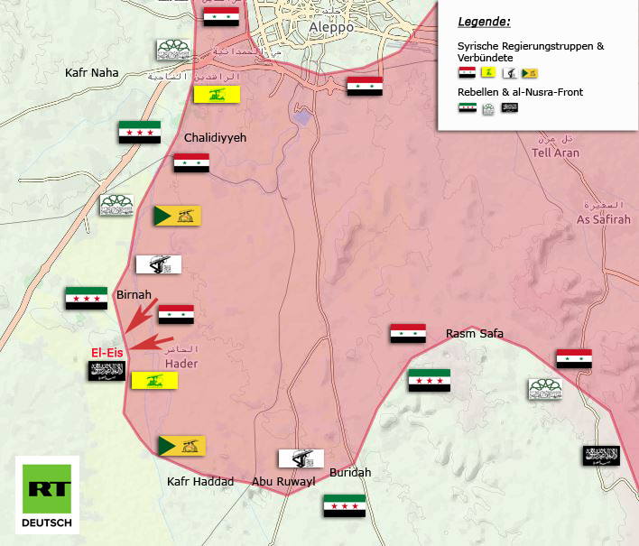 Syrien: Heftige Gefechte um Aleppo zwischen al-Nusra und Regierungstruppen
