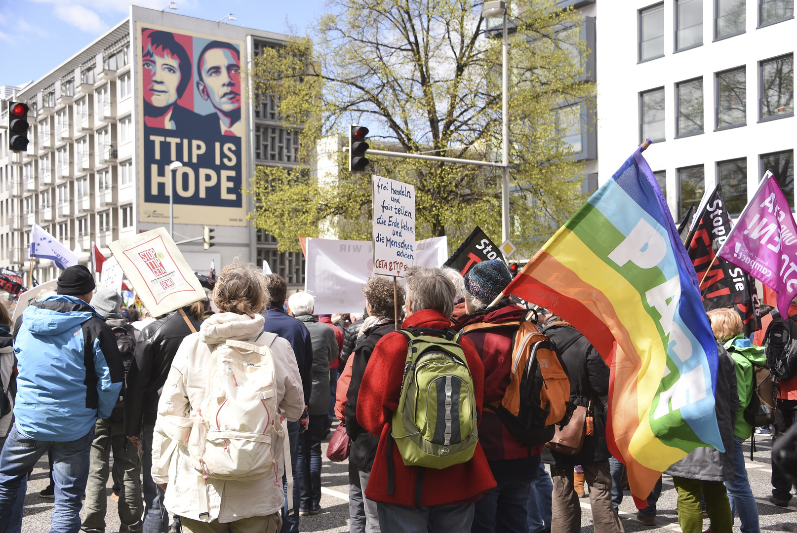 Proteste gegen Freihandel in Hannover: TTIP und CETA stoppen