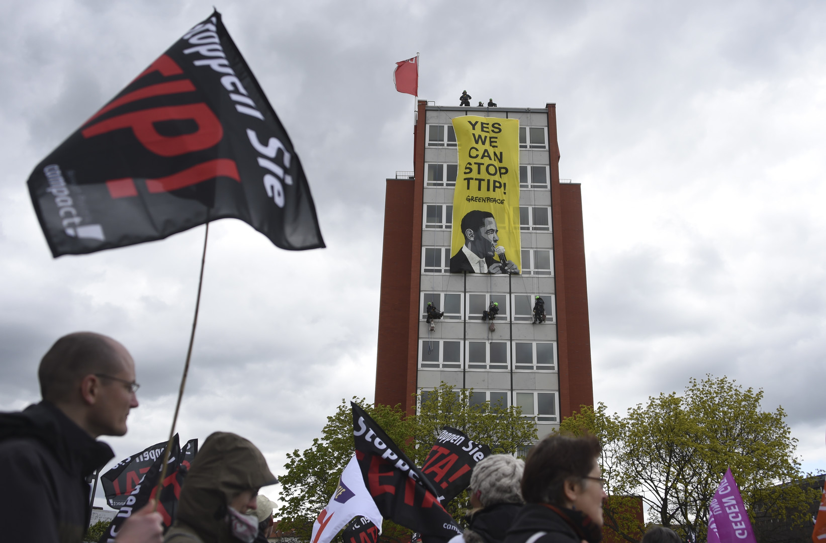 Proteste gegen Freihandel in Hannover: TTIP und CETA stoppen