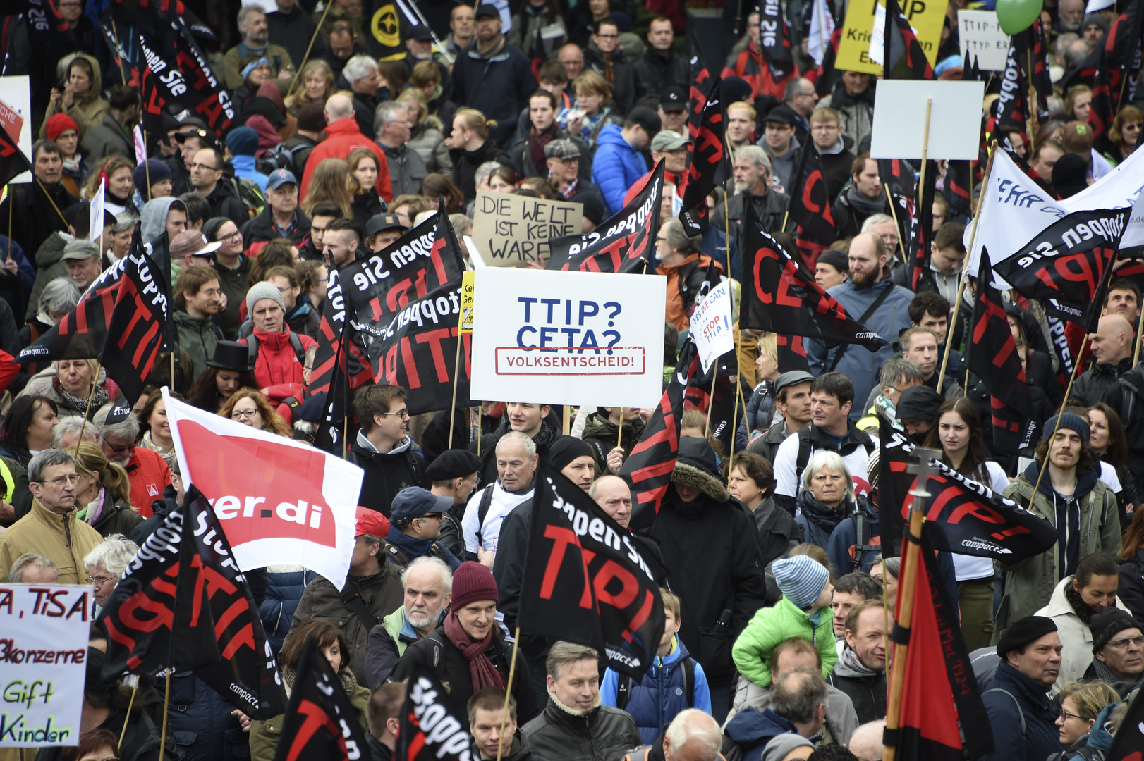 Proteste gegen Freihandel in Hannover: TTIP und CETA stoppen