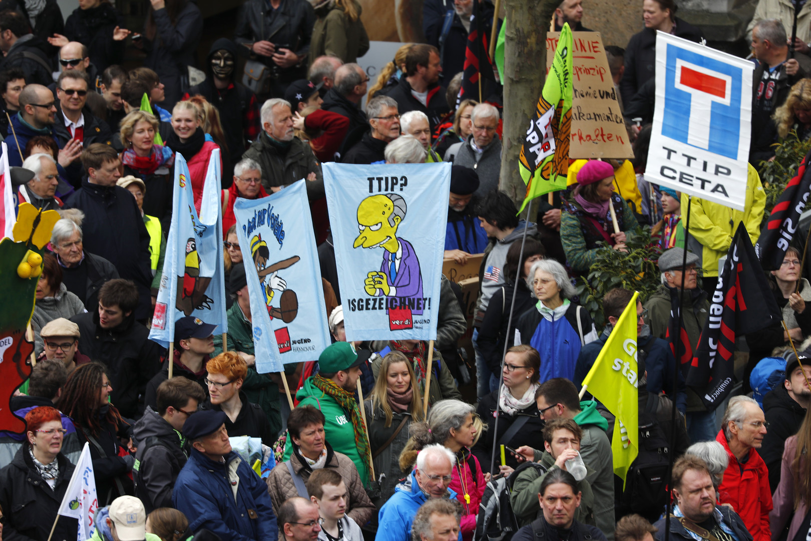 Proteste gegen Freihandel in Hannover: TTIP und CETA stoppen