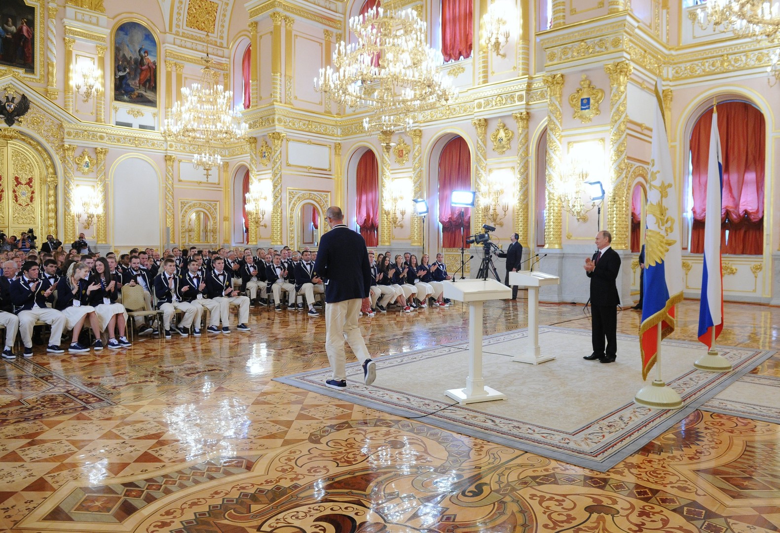Putin an das russische Olympia-Team: "Zeigt der Welt, dass wir fair siegen können"