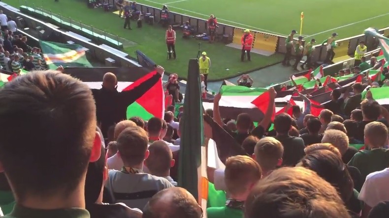Für Israel eine Provokation: Celtic-Fans halten bei UEFA-Spiel palästinensische Flaggen hoch
