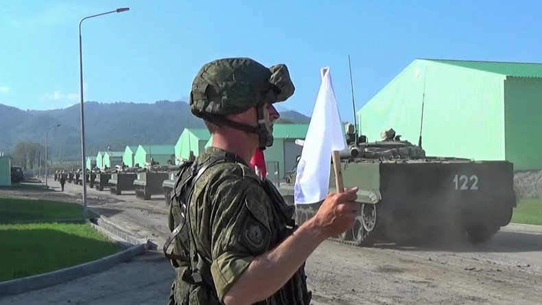 1.000 russische Militärs und Panzer testen Kampfbereitschaft in Südossetien