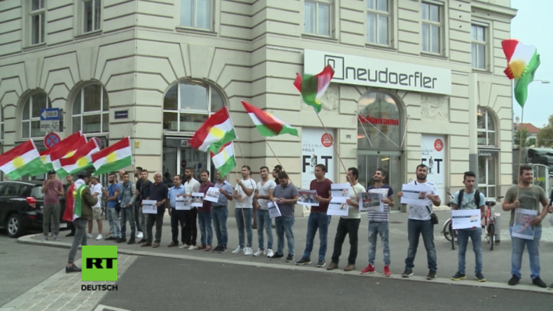 Osterreich Protest Vor Syrischer Botschaft In Wien Gegen Gewalt An Kurden Rt De