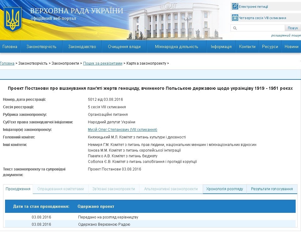 Geschichtsverständnis à la Kiew: Rada wird über "Völkermord Polens an Ukrainern" diskutieren