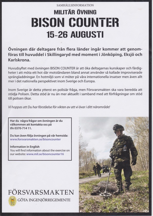 Internationale Terrorübungen in schwedischen Wohngebieten