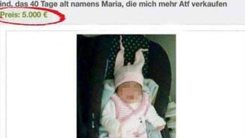 Duisburg: Baby für 5.000 Euro auf Ebay angeboten