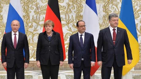 Live: Beginn des Normandie-Vier-Treffens in Berlin
