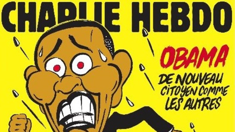 Charlie Hebdo: Auf Titelseite flieht Obama vor Polizisten