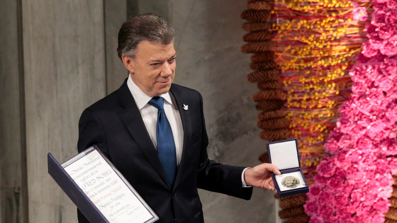 Kolumbiens Präsident bekommt Friedensnobelpreis ausgehändigt