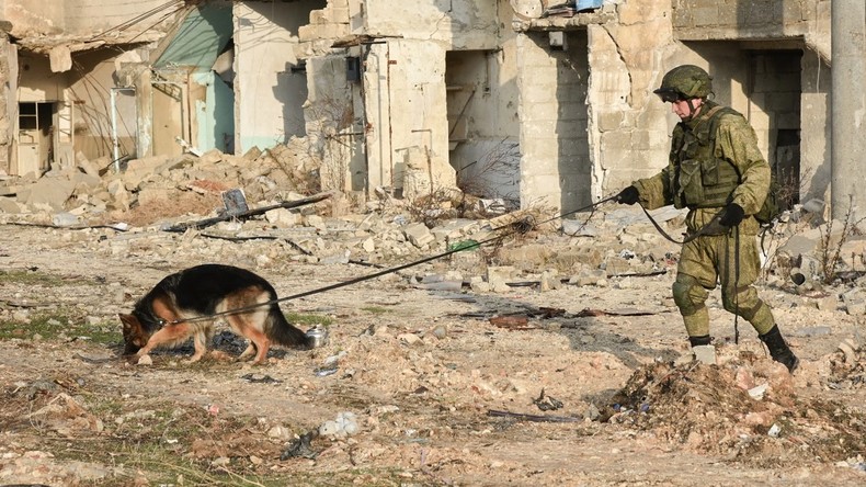 Russische Militärpioniere machen 1.072 Hektar in Aleppo minenfrei