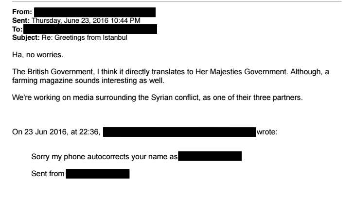 Wie Großbritannien Propaganda für die syrische Opposition finanziert