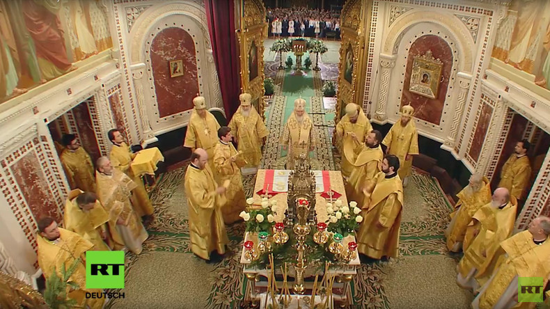 Russisch-orthodoxe Heiligabend-Messe in der Christ-Erlöser-Kathedrale