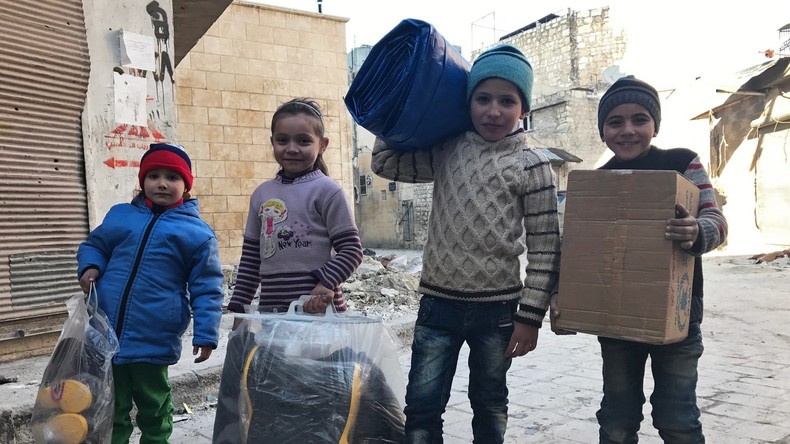 Zentrum für Versöhnung verteilt unter Einwohnern von Aleppo gut elf Tonnen humanitäre Hilfe