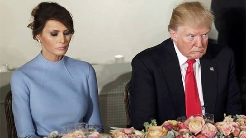 Internet-Gemeinschaft fühlt mit der "traurigen" Frau des US-Präsidenten Trump mit
