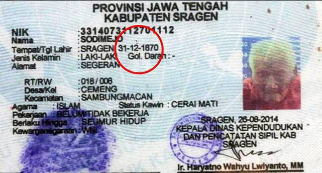 Mann aus Indonesien wird angeblich 146 Jahre alt