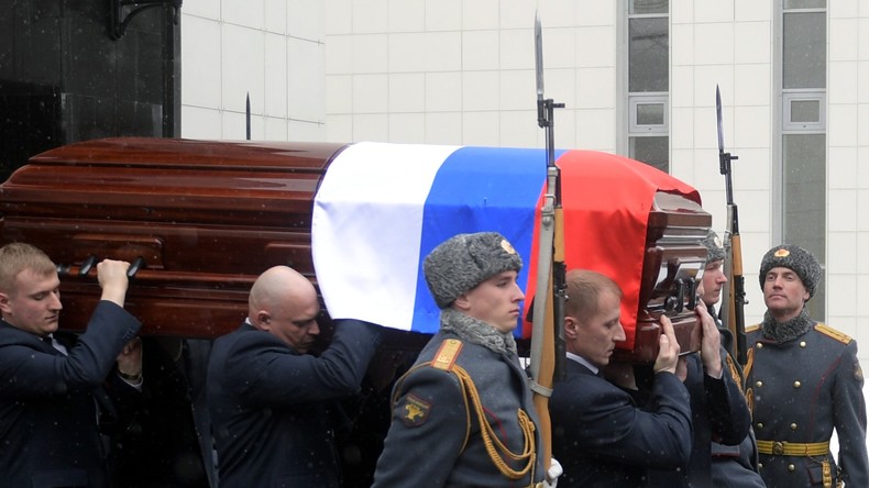 Der russische UN-Botschafter Witali Tschurkin heute in Moskau beigesetzt