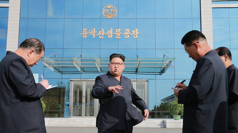 Kim Jong-Un im Gespräch mit Journalisten