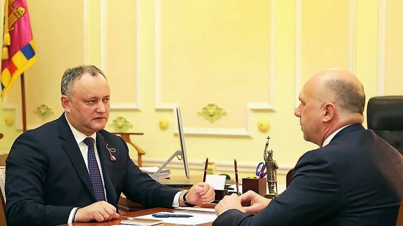 Moldawischer Präsident Igor Dodon und Premier Pawel Philip. Quelle: Facebook von Igor Dodon