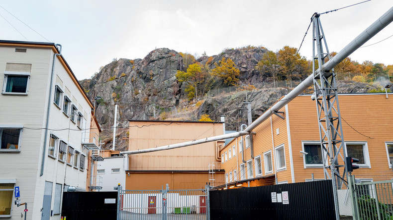Der Forschungsreaktor Halden in Norwegen hätte im Oktober 2016 beinahe eine Katastrophe verursacht. Gesamtansicht des Forschungsreaktors; Oktober 2016.