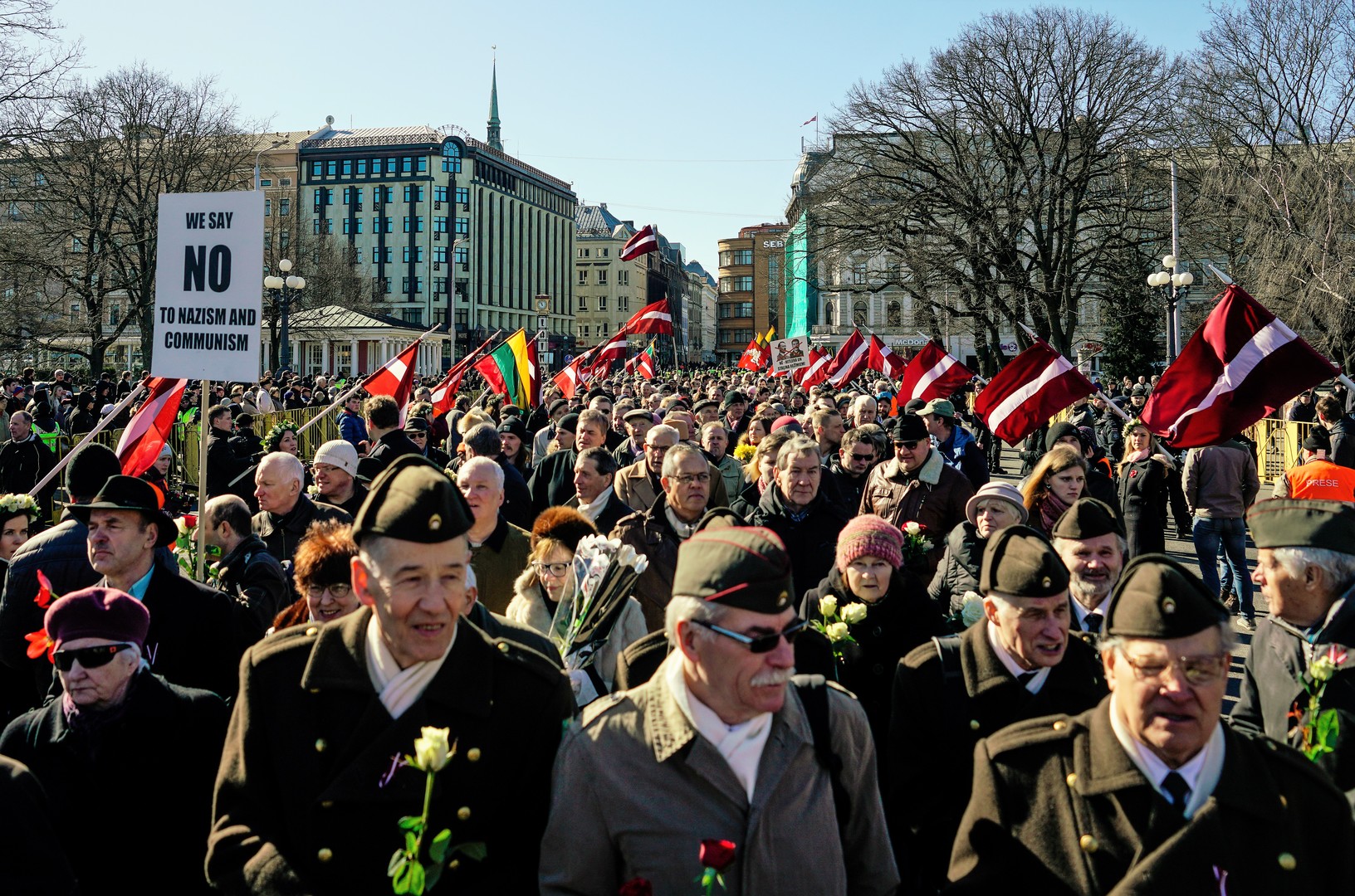Gedenkmarsch in Riga am 16. März 2017.
