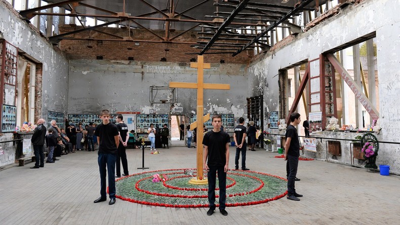 Gedenkaktion in Beslan, Russland