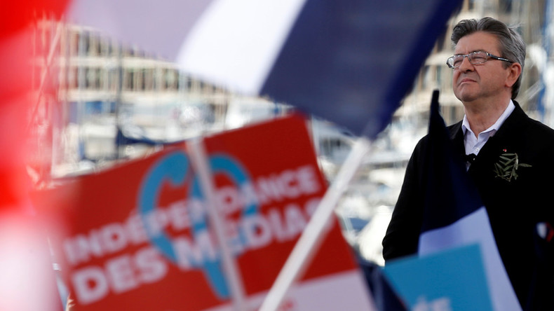 Jean-Luc Mélenchon bei einer Wahlkampfveranstaltung in der französischen Hafenstadt Marseille.