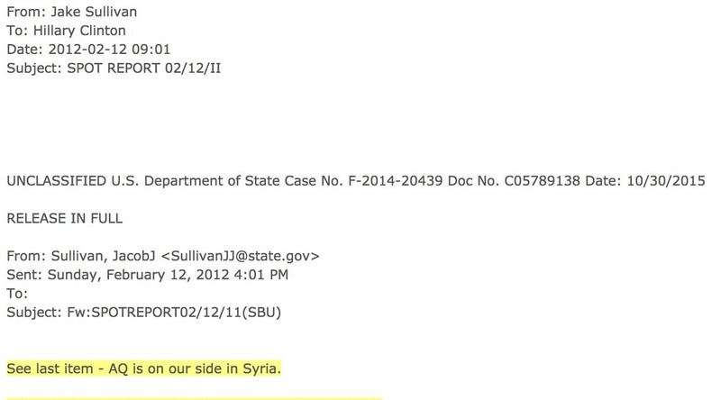 WikiLeaks enthüllt: US-Politikberater sagte 2012 zu Hillary Clinton "Al-Kaida ist auf unserer Seite"
