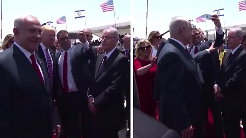 Israelischer Politiker will Selfie mit Trump – Ministerpräsident Netanyahu schiebt ihn beiseite