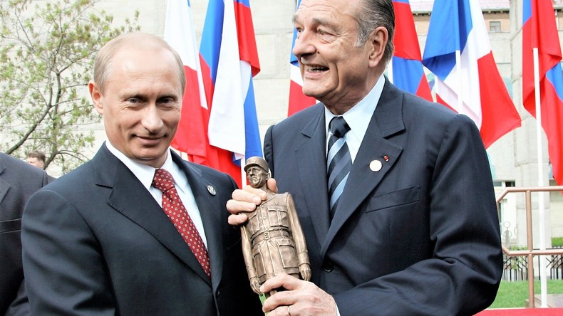 Putin und Chirac in Moskau