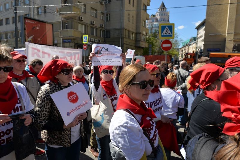 Moskauer demonstrieren gegen neues Gesetz zu Umsiedlung und Wohnungsneubau