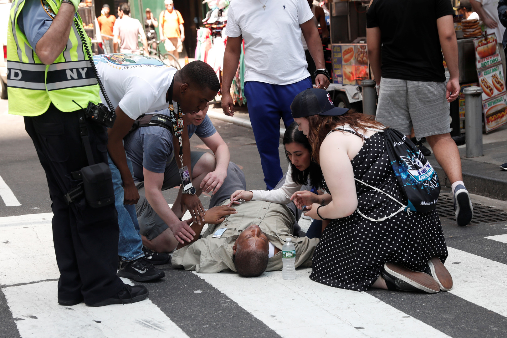 Bilder des Unglücksorts am Times Square