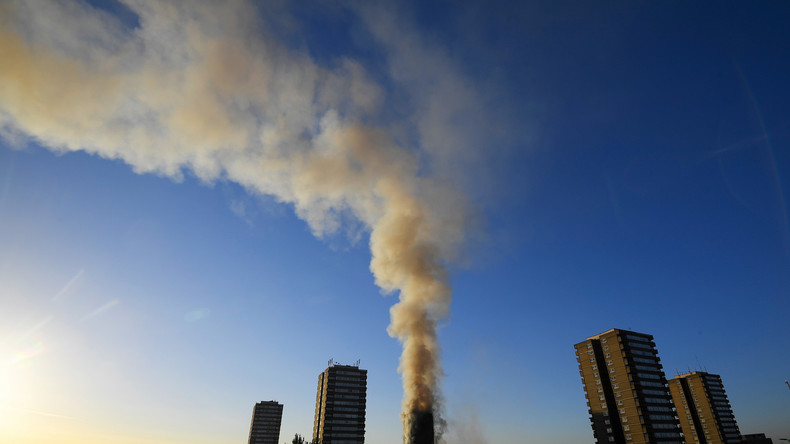 Live: Luftaufnahmen vom Großbrand in London