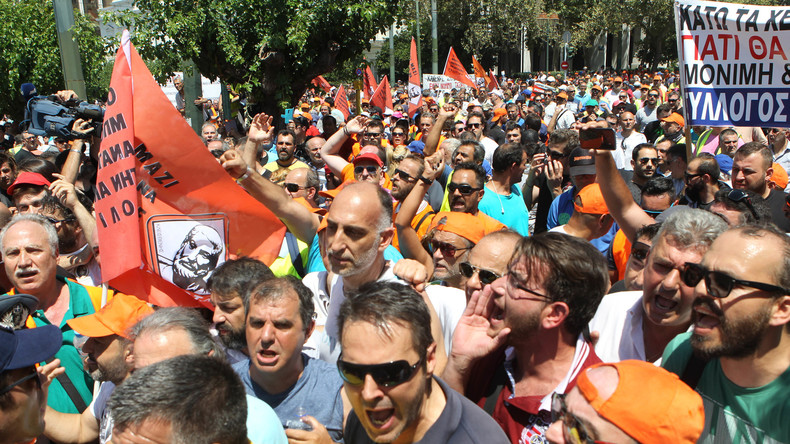 Stinkende Müllberge in Griechenland - Streik dauert an