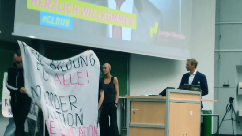 "Sind hier nicht in Hamburg, werdet erwachsen!" - Lindners Reaktion auf Protestler an Uni