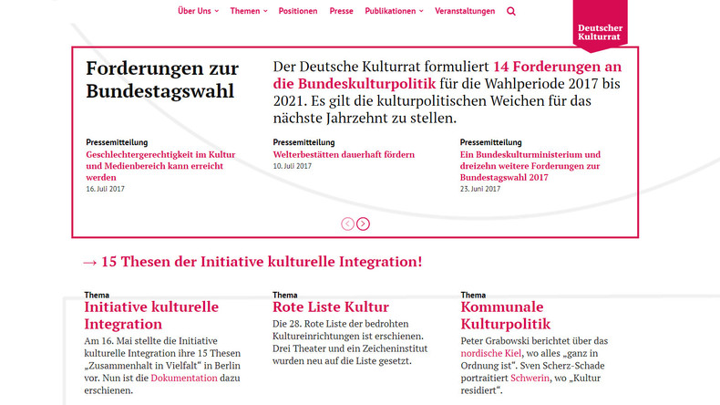 Deutscher Kulturrat fordert Geschlechtergerechtigkeit